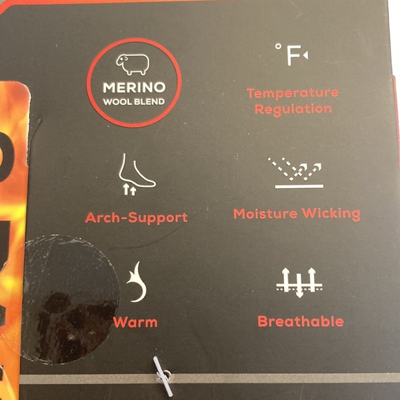 Merino Wool Blend Socks Xtreme Thermal Warm Cold Weather Boot Socks Red - Picture 10 of 14